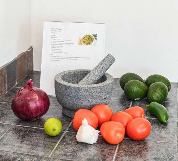 This Avocado Salsa recipe is a host favorite and we invite you to make & enjoy it with our provided ingredients. Once in season, lemon, lime and avocado fruit trees in back will be available for picking. This Avocado Salsa recipe is a host favorite and we invite you to make & enjoy it with our provided ingredients. Once in season, lemon, lime and avocado fruit trees in back will be available for picking.